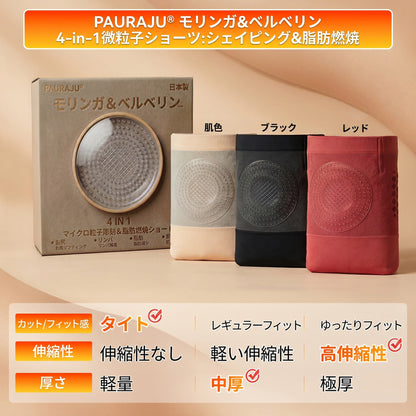 公式ブランドストア | 👩🏻‍⚕️🎉🎉PAURAJU® 2026 モリンガ＆ベルベリン配合 4-in-1 微粒子スカルプト＆脂肪燃焼ショートパンツ