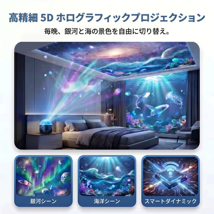 🇯🇵日本公式ストア |🔥🔥 SCNDR® 360° ナイトライトプロジェクター ― スマートホログラフィックスタープロジェクタ